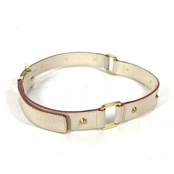 LOUIS VUITTON M6870W Suhali Ceinture-Suhalira belt Suhari leather Blanc White main image 7